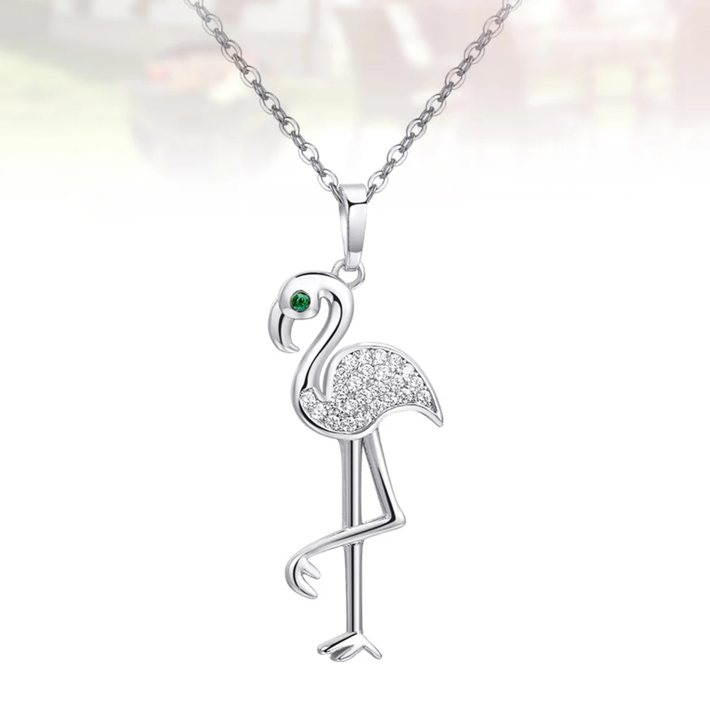 

Flamingo Necklace Birthday Beautiful Animal Simple Ladies Fashion for Women Graduation
