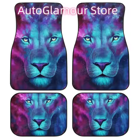 Gift For Dad Lion Car Floor Mats Custom Car Accessories Gifts Idea 4PCs Pack