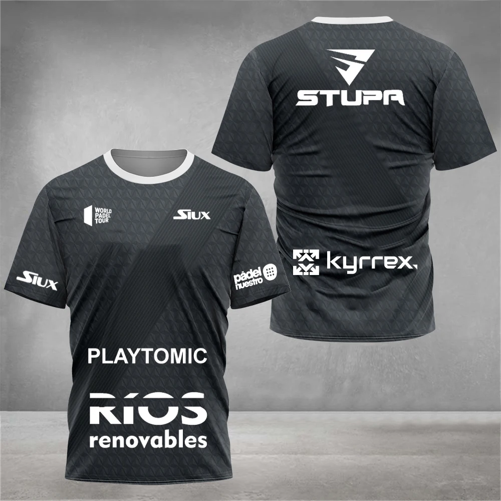 Sommer-Neukollektion Padel Multi Text Padel Grafik 3D-Druck Herren Damen Unisex Schnelltrocknend Atmungsaktives Sport-Wettkampf-T-Shirt – Detail 7