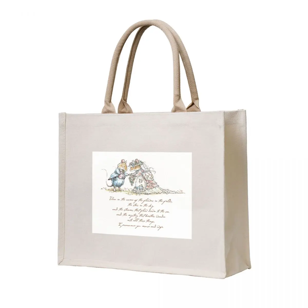 

I pronounce you mouse and wife Tote Bag shopping bag logo women bag cloth woman hand ladies