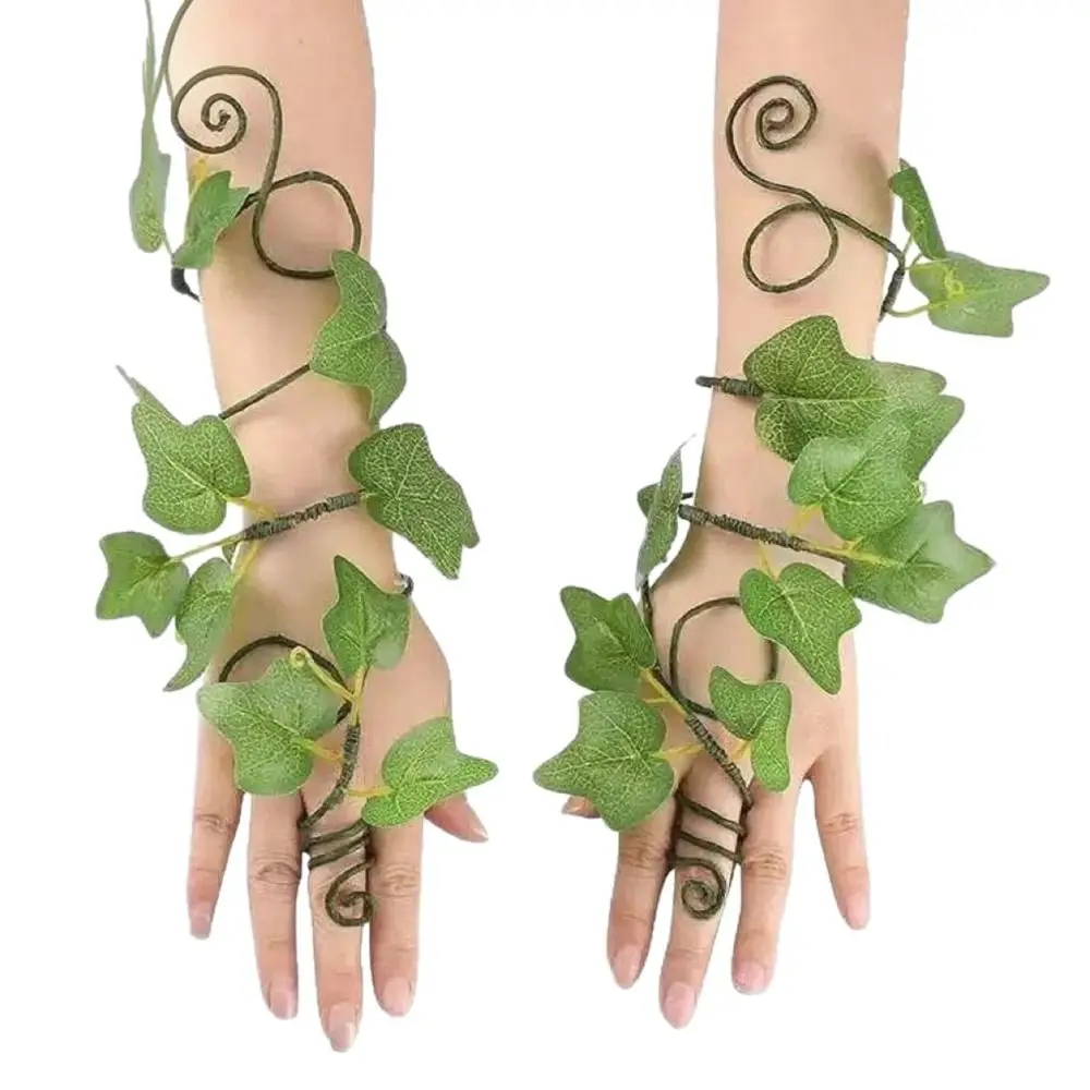 New Handmade Ivy Costume Woodland Elf Bracelets DIY Adjustable Forest Elf Bracelet Simulation Vine Bracelet Shooting Props