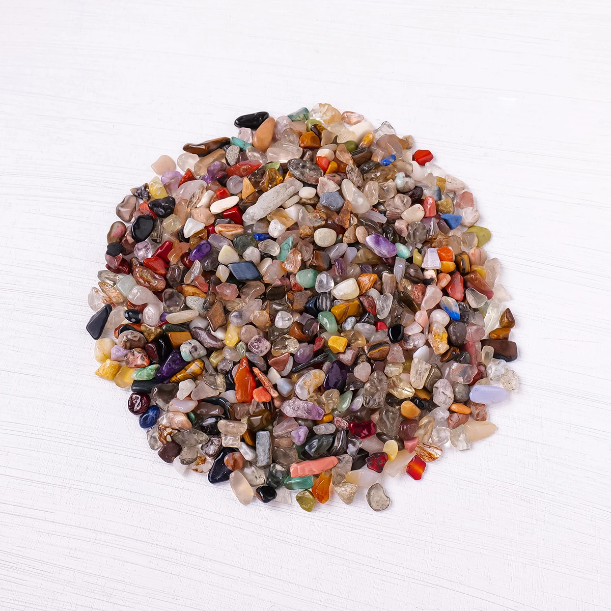 50g/Bag Natural Irregular Hepatic Crystal Tumbled Gravel Healing Reiki Gravel Garden & Aquarium Decoration