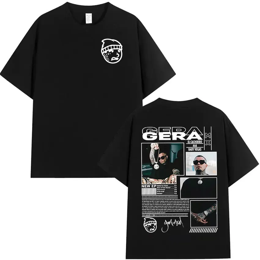 

Rapper GERA MX Tour Album 2025 Graphic T Shirt Men's Hip Hop Gothic Short Sleeve T-shirts Retro O-Neck Cotton T-shirt Streetwear