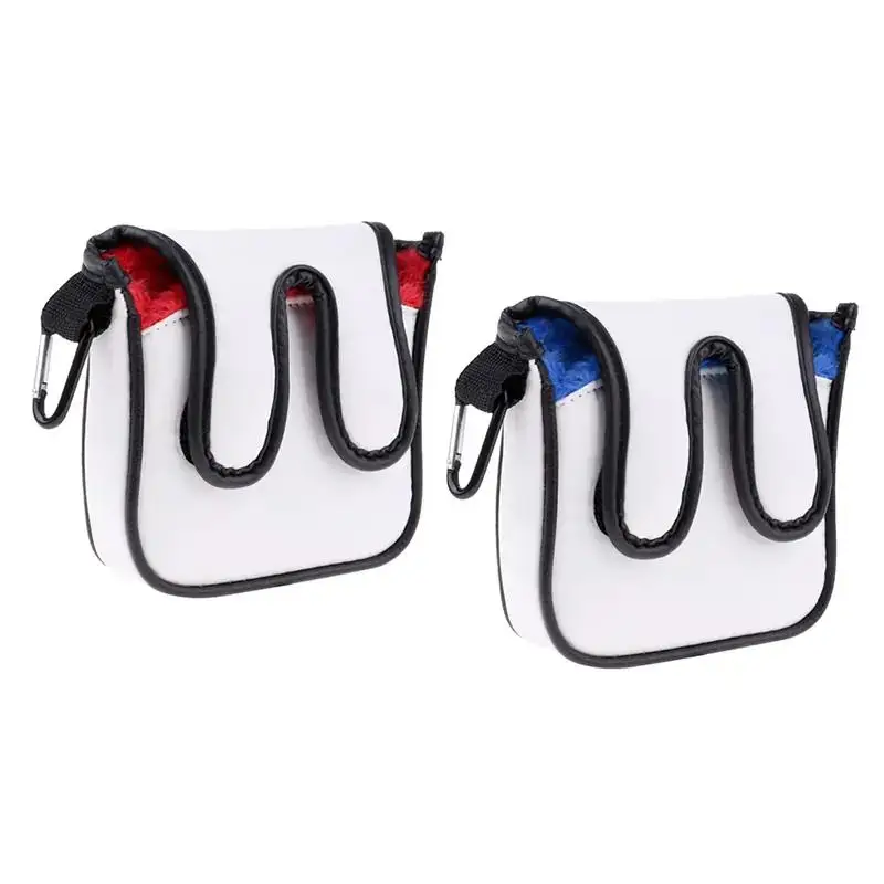 

Golf Putter Cover PU Leather Waterproof Durable Rabbit Ears Style Magic Sticker Blade Head Covers for Golf Clubs
