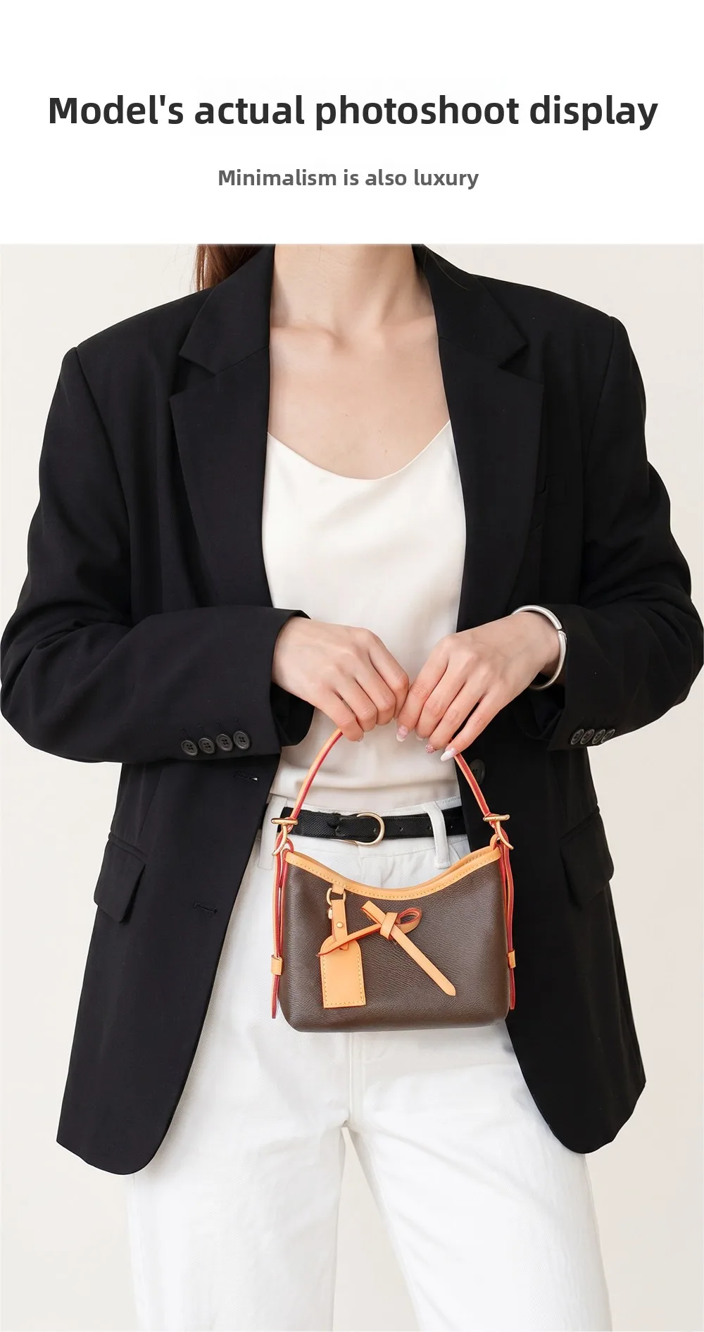 Adjustable Vachetta Leather Replacement Shoulder Strap For Carryall Nano Bag Crossbody Bag Strap Accessories