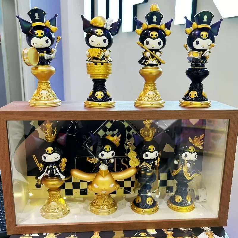 Genuine Sanrio Anime Figures Blind Box Kuromi Series Kuromi Chess Model Mystery Box Cute Room Decoration Girls Birthday Gift Toy