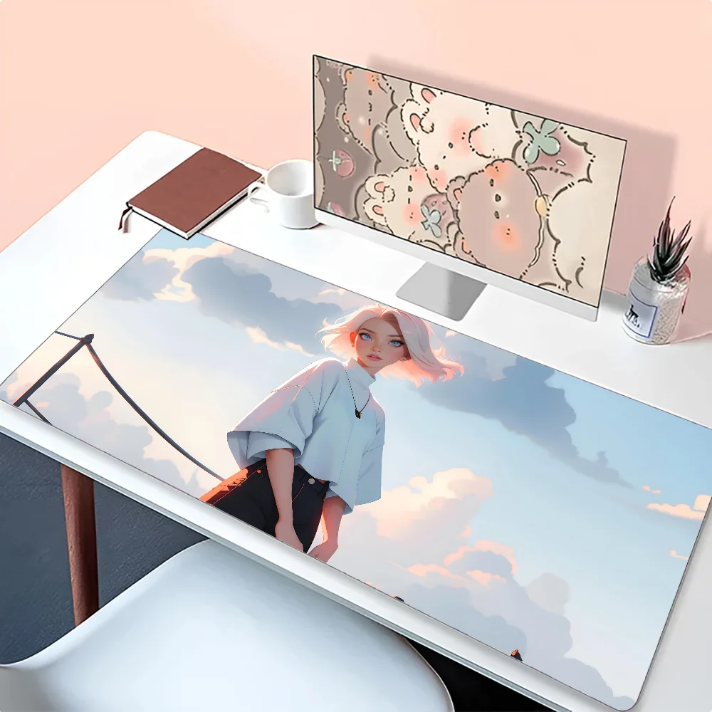 hot painting N-Namakxin Art Girl Non-slip Mouse Pad Suitable For Office Computers Laptops E-sports Game Desk Mats XXL Keyboard