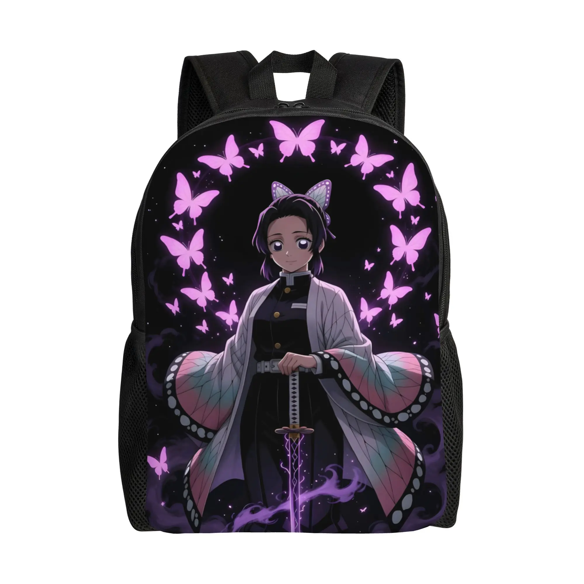 1Piece Demon Slayer Bookbag Butterfly Girl Backpack New Semester Begins