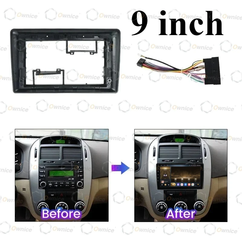 Ownice 9 Inch Car DVD Panel Holder for KIA CERATO 1 LD Optima Magentis 2004 - 2010 Android Radio Dashboard Mounting Panel Frame