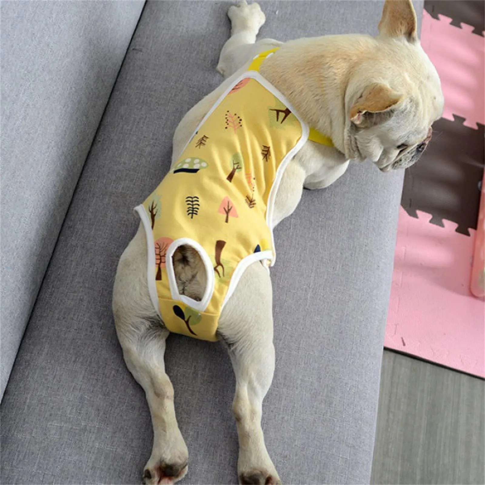 

Female Dog Shorts Diapers Suspenders Physiological Pants Washable Underwear Diapers Sanitary Panties French Bulldog Small Dogs