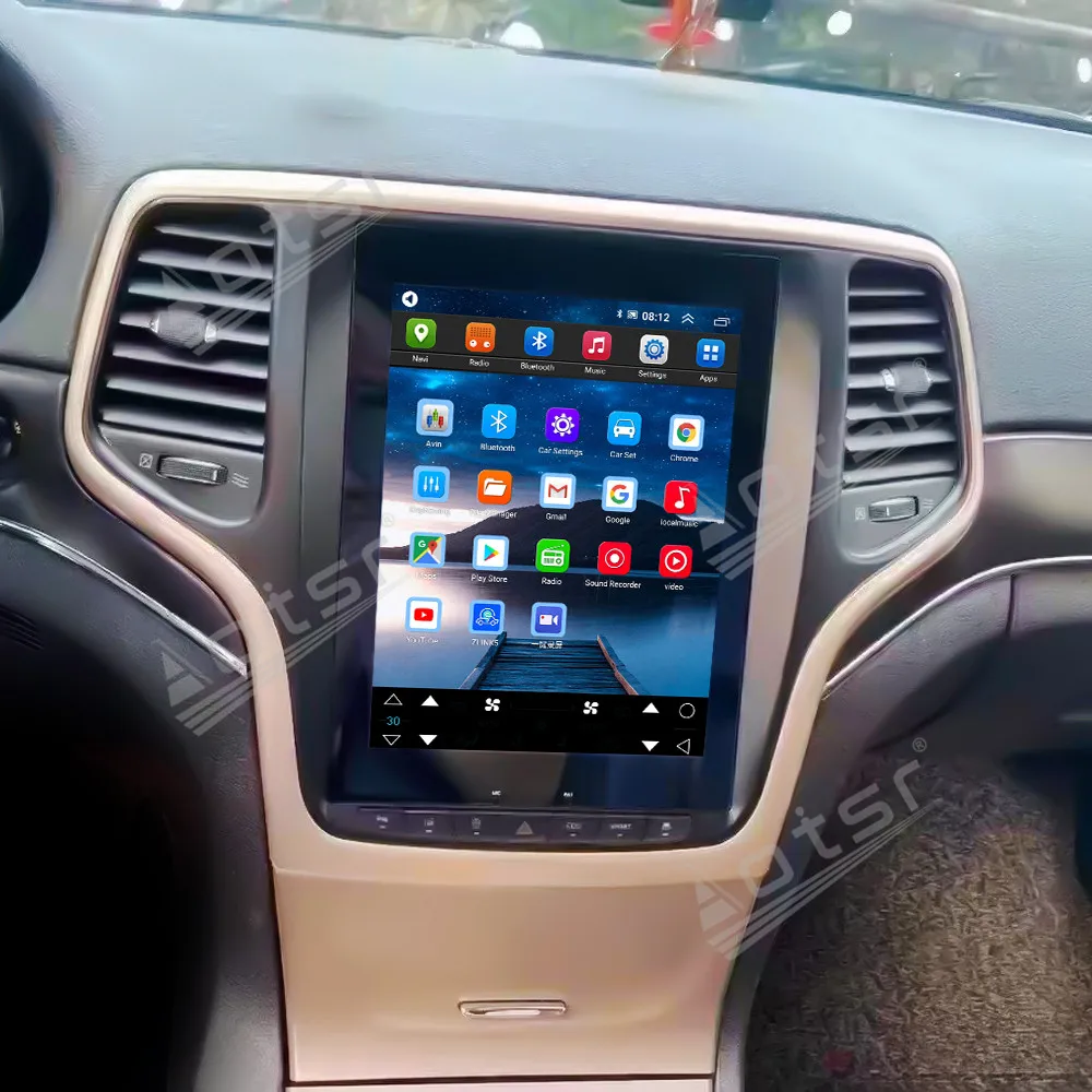 10.4 بوصة أندرويد 13 CarPlay راديو السيارة لجراند شيروكي 2014-2016 شاشة تعمل باللمس مشغل وسائط متعددة نظام تحديد المواقع والملاحة DSP 4G #1