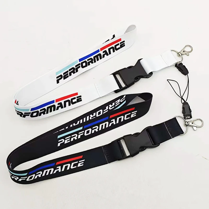 1 Pieza de Llavero con Logotipo de Rendimiento en Blanco y Negro, Cordón de Nailon con Impresión de Emblema, Estilo para BMW M Performance E90 E60 E46, Accesorios para Automóviles