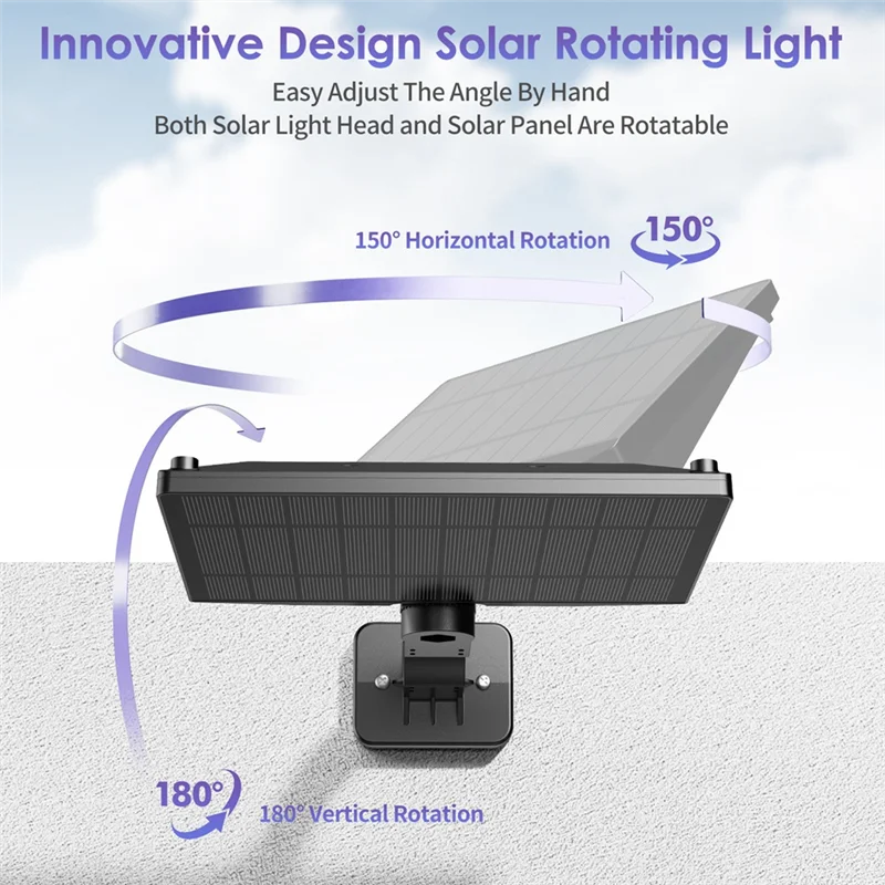 

Solar Light Outdoor LED Solar Lamp IP65 Waterproof Solar Garden Lamp Adjustable Lighting Angle For Wall Yard Street-AA26
