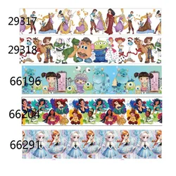 Disney Princess Grosgrain Ribbon Printed Toy Story Ribbons for DIY Hairbows Gift Packaging Crafts Supplies 10yards