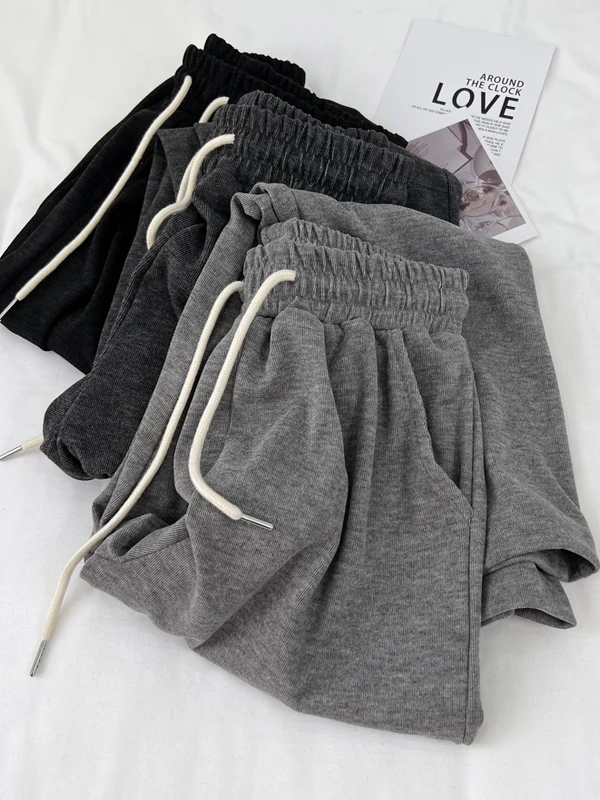 

Мягкие свободные женские повседневные брюки в корейском стиле, широкие, осенние, новые, уникальные, красивые, удобные, с высокой талией