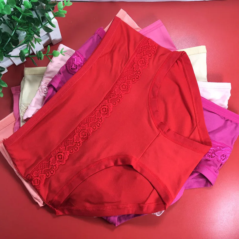 

10pc/lot Cotton Breathable Hip Lifting Lady Underwear Rose Lace Briefs