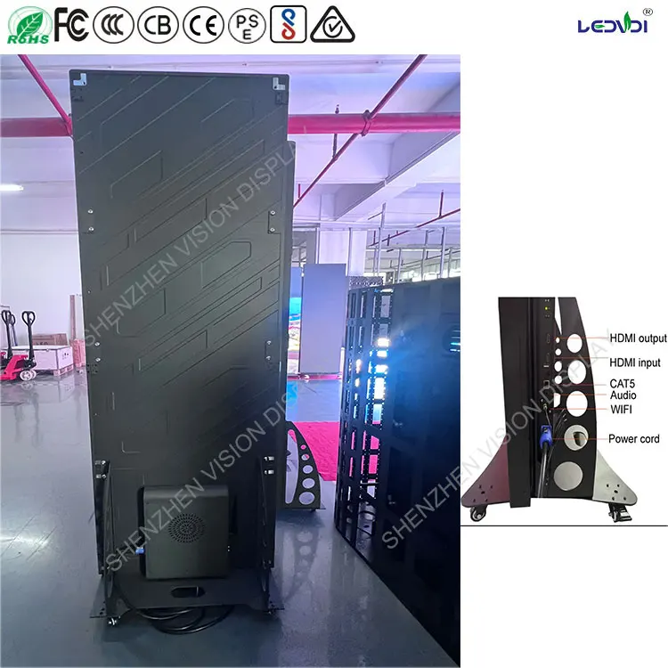 P2.5 LED عرض ملصق مرآة متحركة الدائمة الطابق داخلي Led ملصق شاشة الأعمال الرقمية الإعلان LED ملصق العرض #4