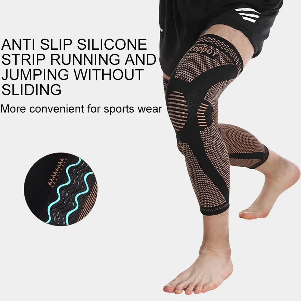 1/2Pcs Full Leg Sleeves Long Compression Leg Sleeve Knee Sleeves Protect Leg, for Man Women Basketball, Arthritis Cycling Sport