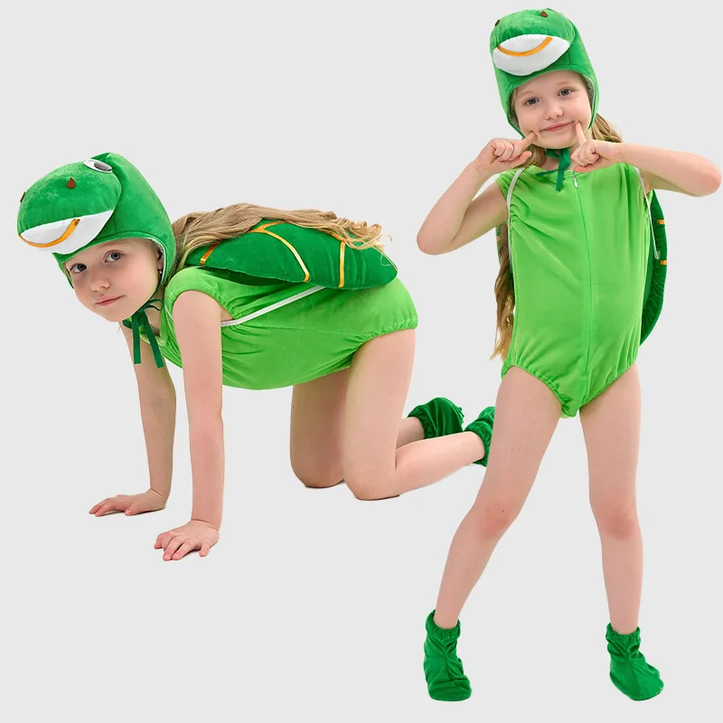Halloween Children's Day Turtle Cosplay - Kids' Baby Animal Costume-Cute Toddler Stage Performance Outfit for Festival Parties