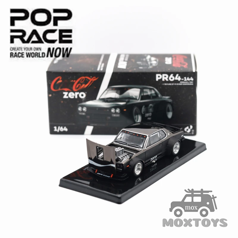 

POP RACE 1:64 SKYLINE GT-R V8 DRIFT (HAKOSUKA) ZERO CHROME Diecast Model Car