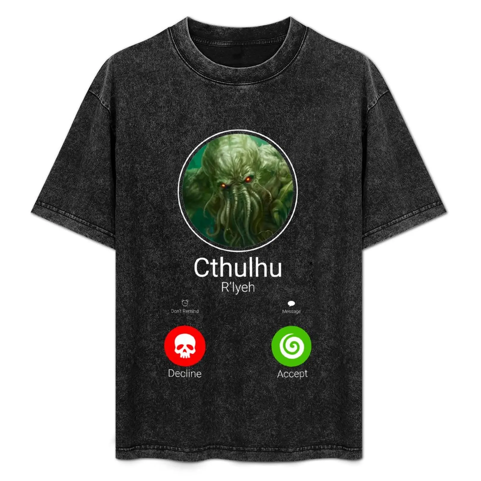 

Call Of Cthulhu T-Shirt Vintage Print Crew Neck Tee