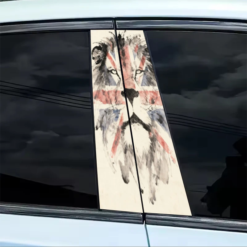 ملصق على شكل عمود Lion B مكون من قطعتين، مقاوم للماء، مقاوم للخدش، لجميع الموديلات - السيارات، لأودي، هوندا، ميتسوبيشي، فورد