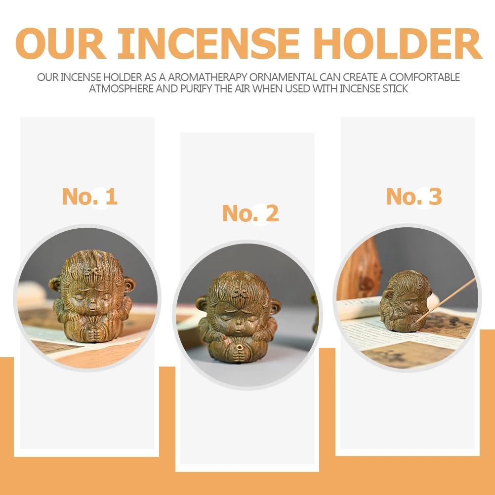 

Chinese Style Monkey Shaped Wooden Desktop Ornament Small Woodcarving Statue For Home Office Yoga