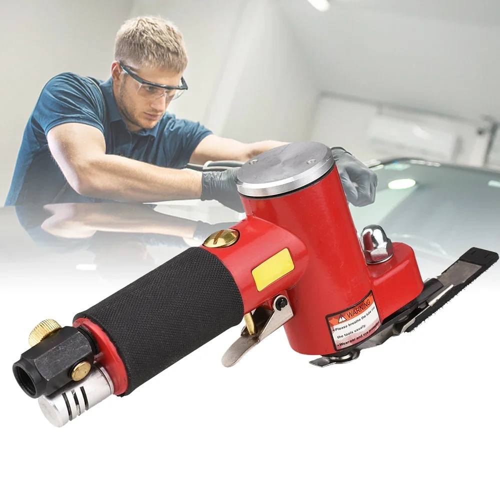 Mini Straight Line Air Sander with 2 Sanding Pads Random Orbital Pneumatic Sander Air-operated Handheld Polisher Waxer
