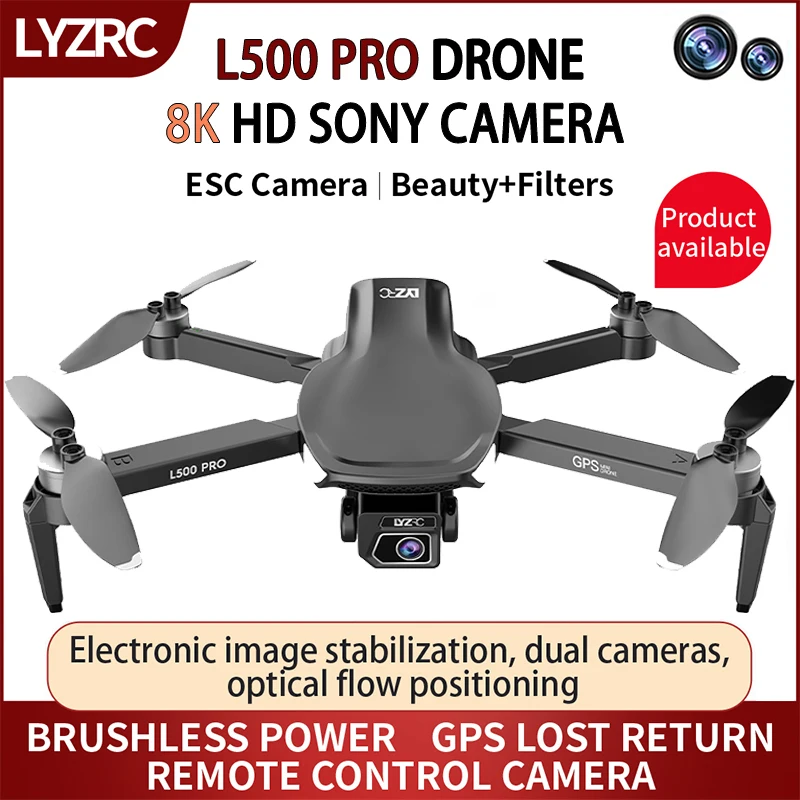 

L500 Pro 8K 4K Professional HD Dual Camera 5G GPS Drone Wifi Photography Brushless Foldable Quadcopter RC Distance 1.2KM Dron