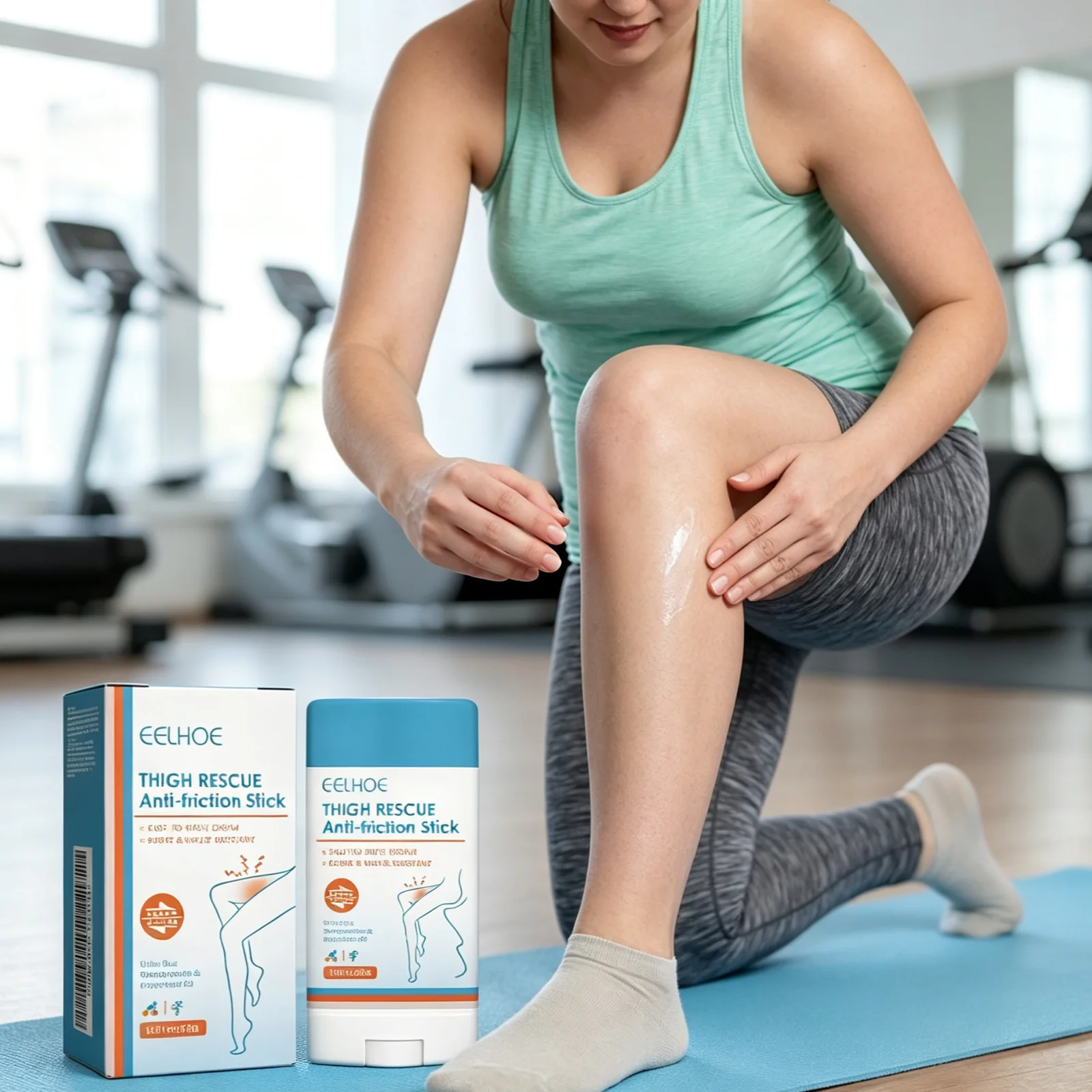 EELHOE Thigh Anti Friction Stick Thigh Rescue Improve Skin Irritation Waterproof Sweat Resistant Portable Aloe Anti Chafe Stick