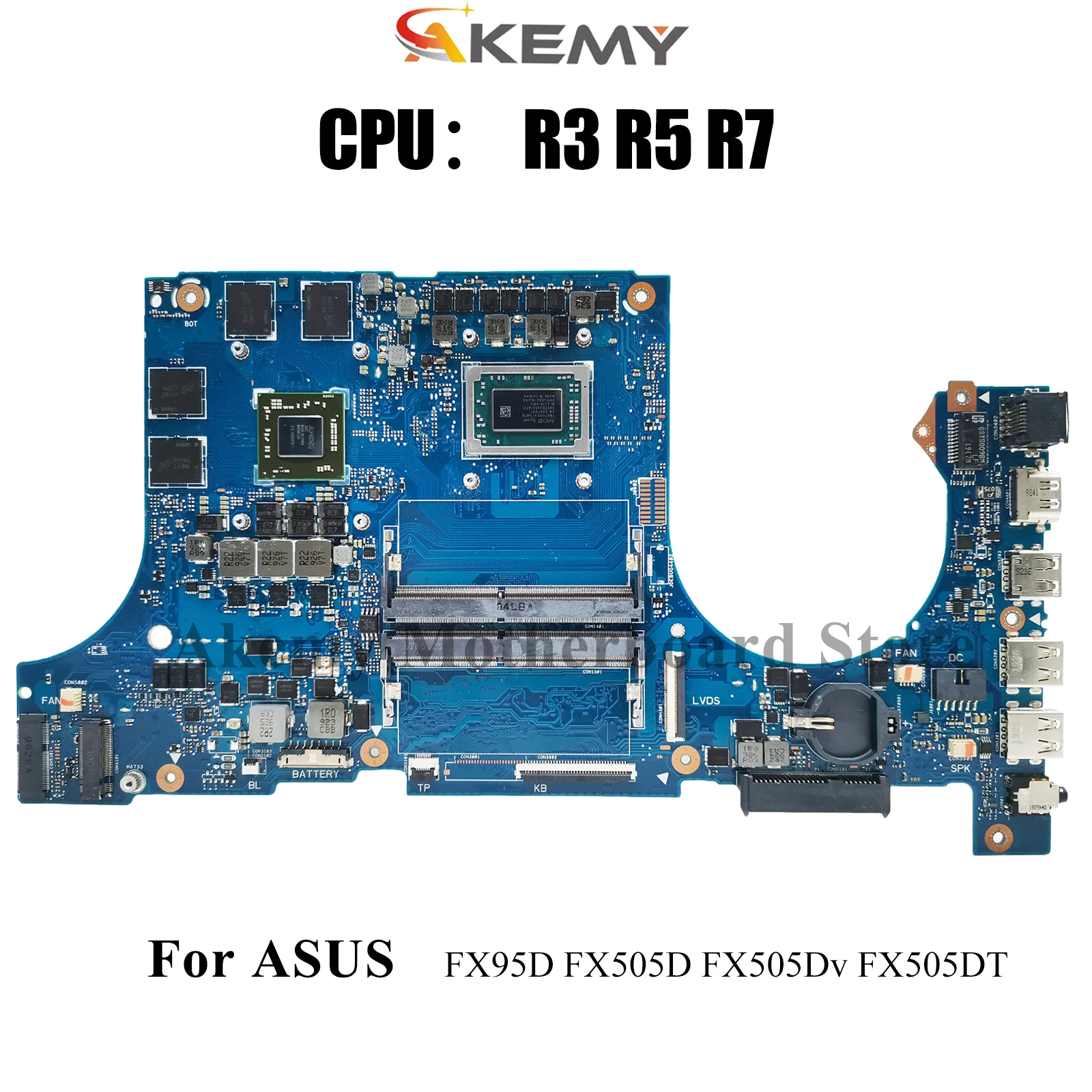 

FX505DY Laptop Motherboard For ASUS TUF Gaming FX95D FX505GE FX505GD FX505D FX505GT Mainboard W/ R3 R5 R7 CPU tests OK fast ship