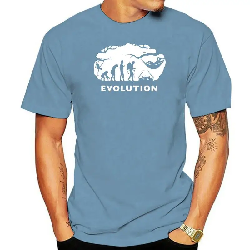 T-Shirt 2022 New Men Print T-Shirt Bushcraft Hammocking Evolution Men T-Shirt All Size Sleeveless Tee Shirt