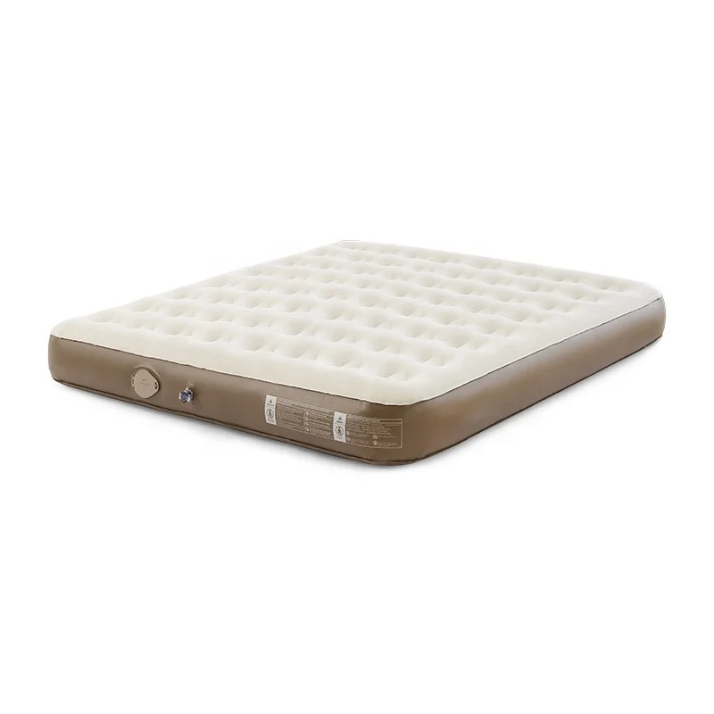 Double Built-in Pump Inflatable Mattress Raised Air Mattress Household Inflatable Folding Air Bed for Tent Camping