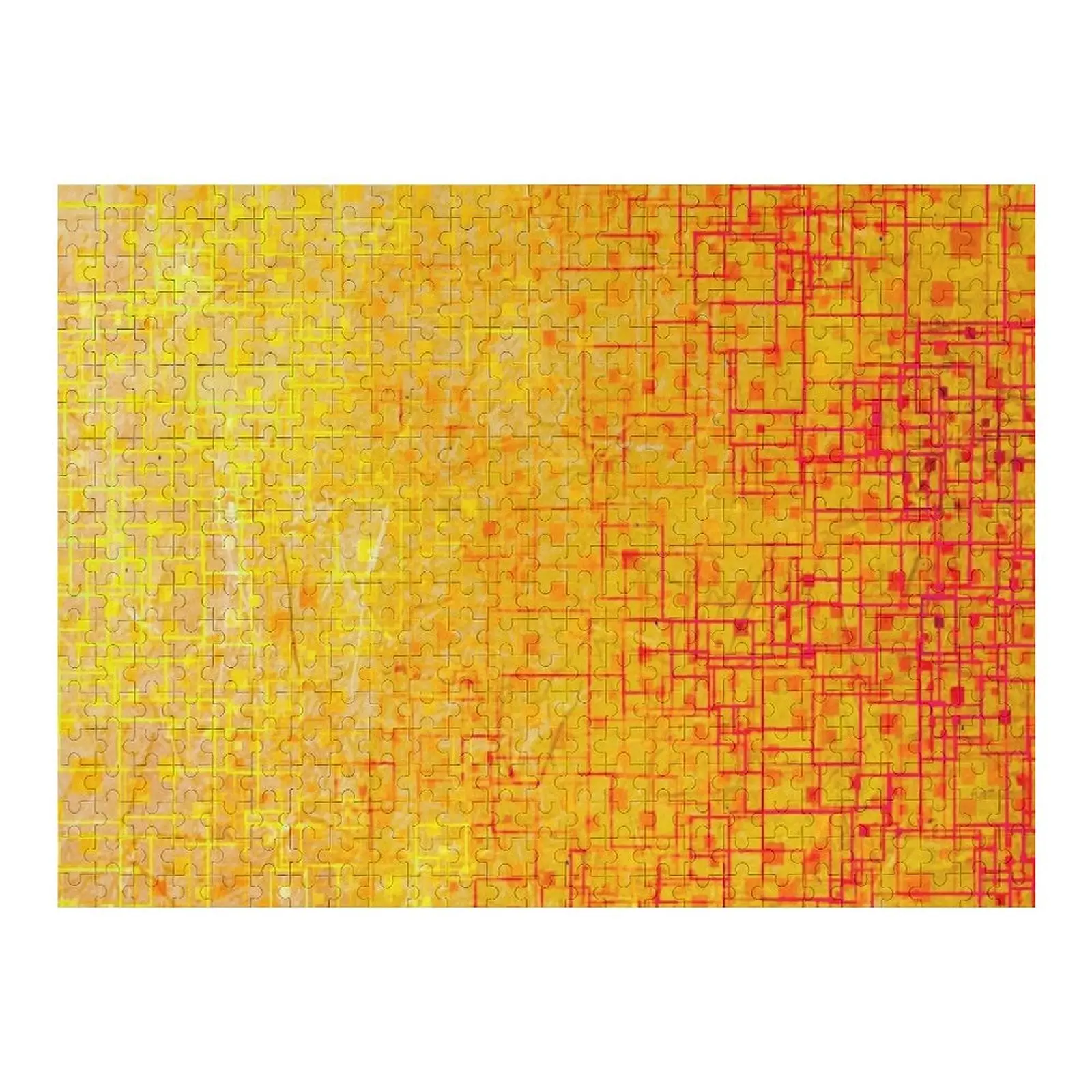 

geometric square shape pattern abstract in brown orange red Jigsaw Puzzle Jigsaw For Kids Personalized Gifts Personalized Puzzle