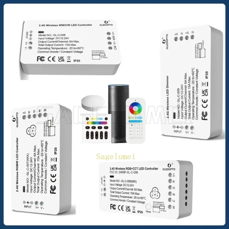RGB + CCT RGBW WWCW Zigbee3.0 GL-C-006/007/008/009 زيجبي الذكية LED قطاع تحكم التحكم الصوتي العمل مع SmartThings APP اليكسا #2