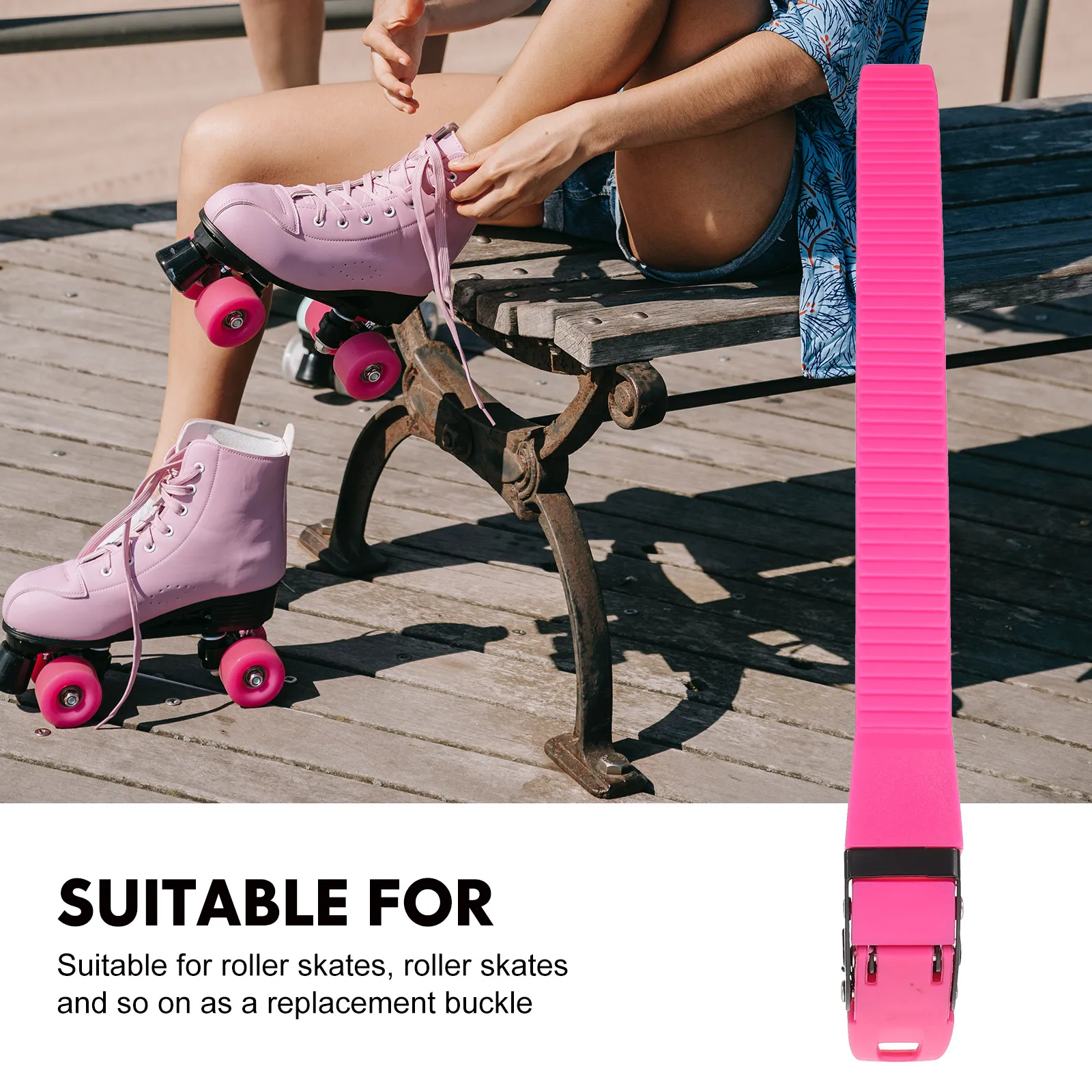 

1 Set Of Portable Skate Buckle Strap Fixing Replaceable Roller Skates Supply Durable Adjustable Skate Shoe Accessory Ice Skating