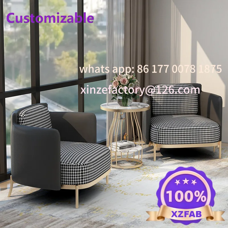 Customizable Single Sofa Chair Hotel Rooms Living Room Sofa Set Homestay Thousand Birds