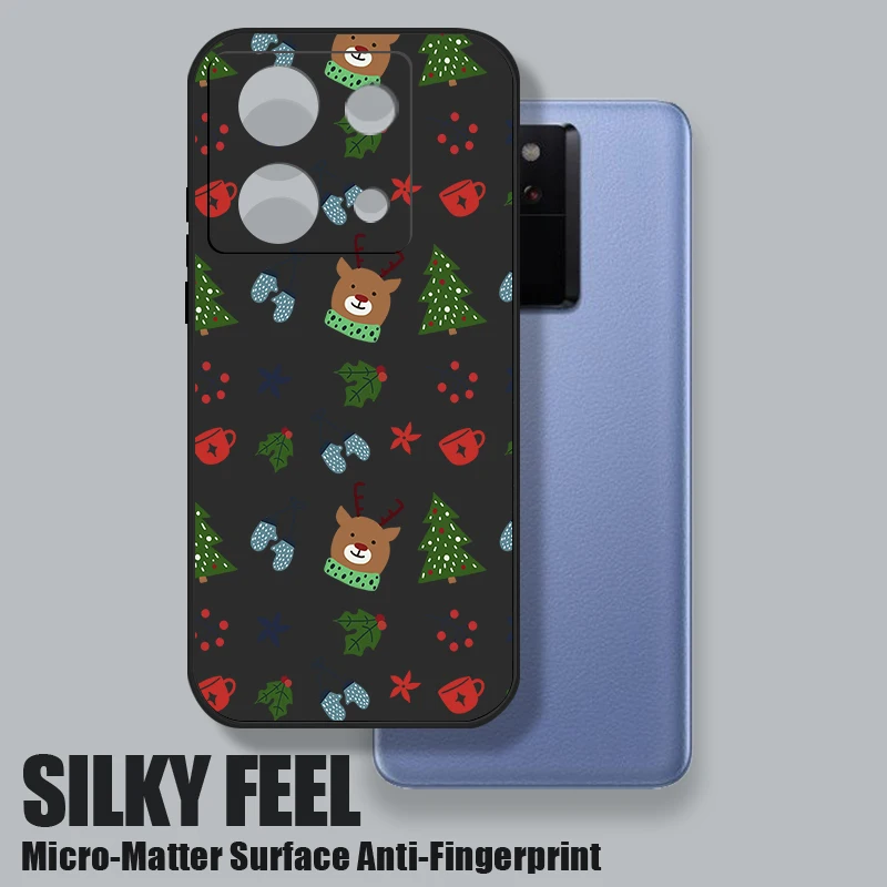 شجرة عيد الميلاد الدب نمط جراب هاتف ل Xiaomi Redmi ملاحظة 14 13 برو زائد 12 14 برو 5G ملاحظة 13C 11 13 14 4G غطاء الحبل الناعم #5
