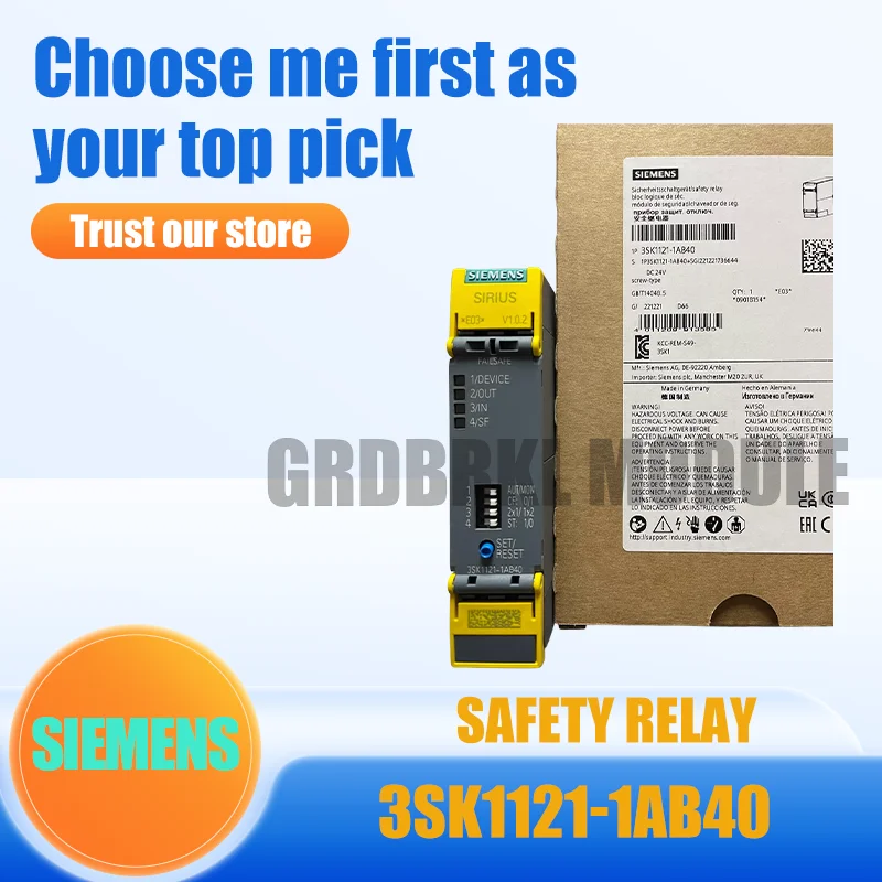 

Новое оригинальное защитное реле SIEMENS 3SK1121-1AB40