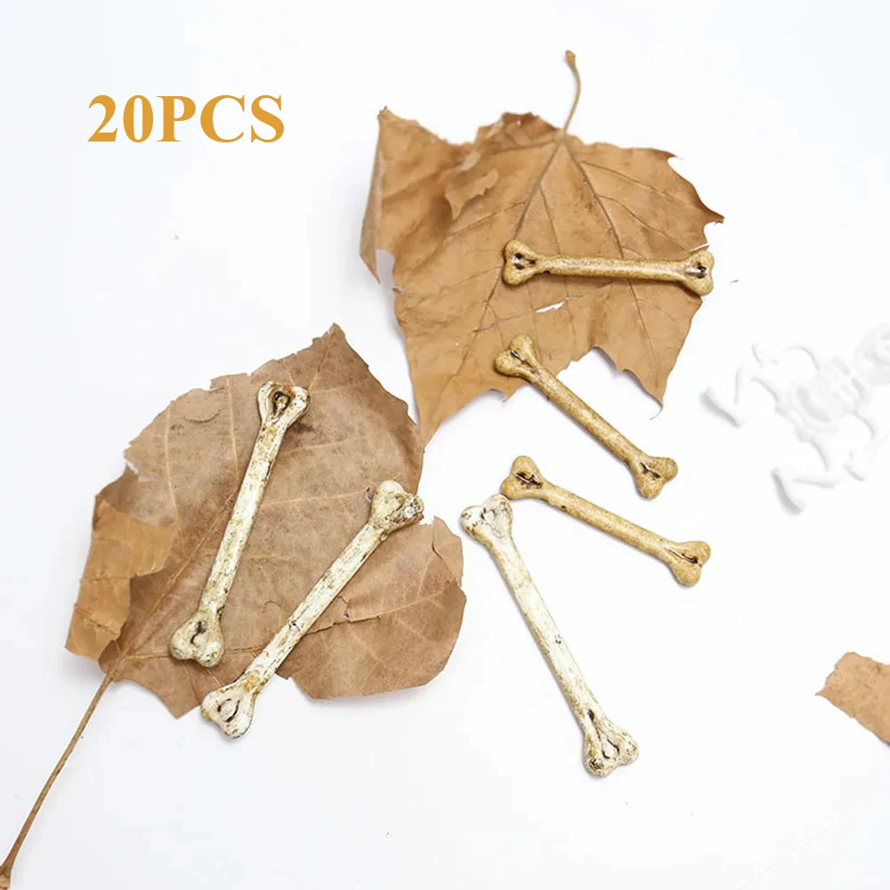 

20pcs Halloween Fake Bones DIY Hanging Bone OrnamentToys Multi-functional Halloween Prop Halloween Decoration Bones for DIY