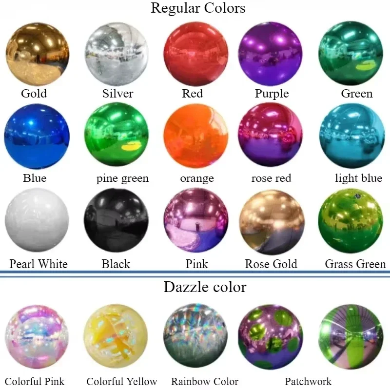 Riesiger Aufblasbarer Spiegelball Silber Chrom Disco-Ballon Reflektierende PVC-Kugel für Hochzeit Bühne Party Ausstellung Weihnachtsdekoration – Detail 4