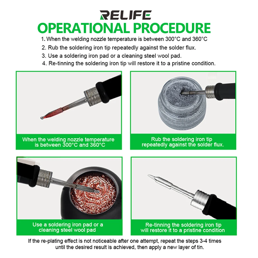RELIFE RL-461A Soldering Tip Revival Paste for Soldering Repair Soldering Tip Protection Oxidation Removal Restoration Tool
