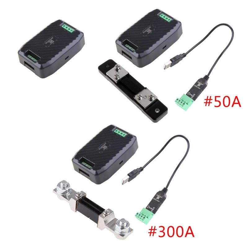 

PZEM-017 for DC Communication Box RS485 interface Modbus 0-300V 300A Shunt USB Cable for Measuring Current/Active Power