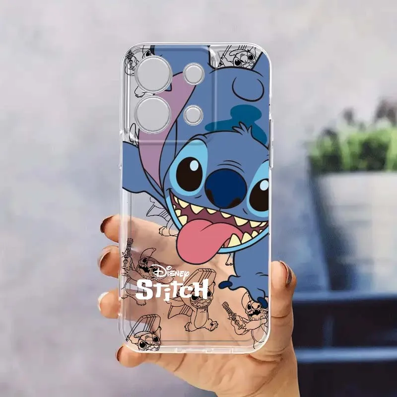 

Popular Stitch Angel Love Art Phone Case For Xiaomi Redmi 14C 13C 13 12C 11A 10A K70 K60 K50 K40 K30 K20 Translucent