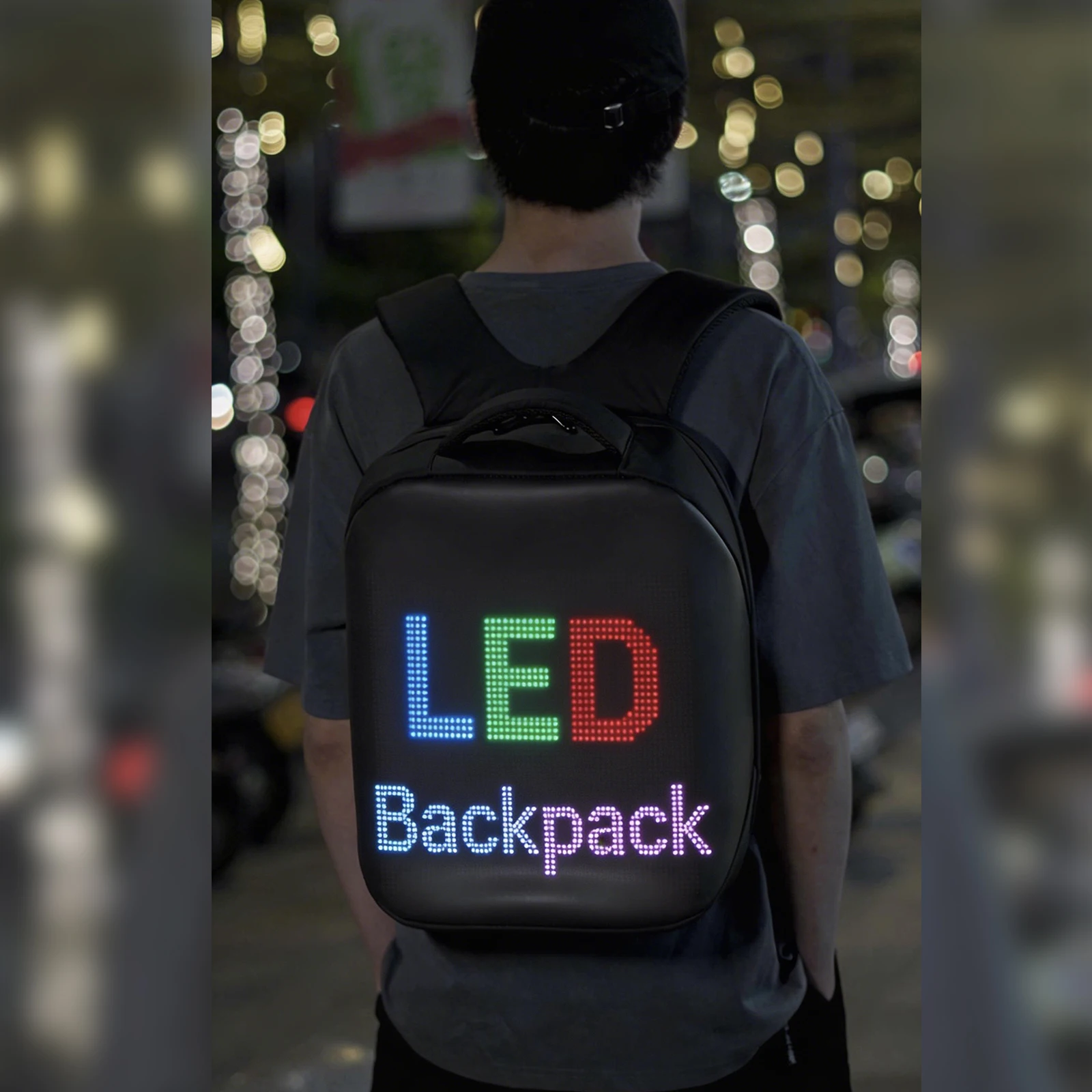 LED Locomotive Oxford Backpack Screen for Advertising Travel WIFI Bluetooth Display Advertise Bag Travel Express Name LOGO Led