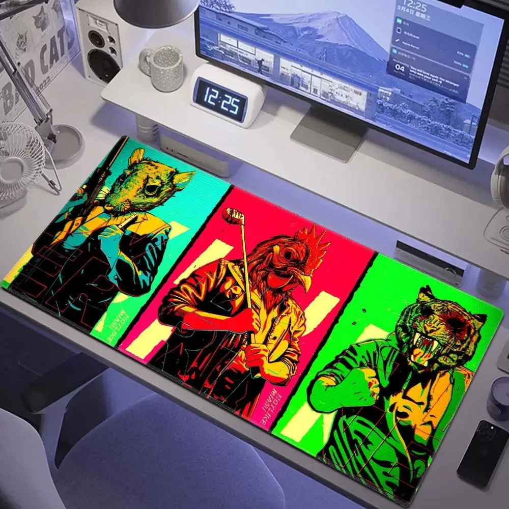 

Hotline Miami Large Gaming Accessories Mouse Pad Lock Edge Mouse Mat Keyboard Table Desk Mat Notebook Laptop Gamer CSGO Mousepad