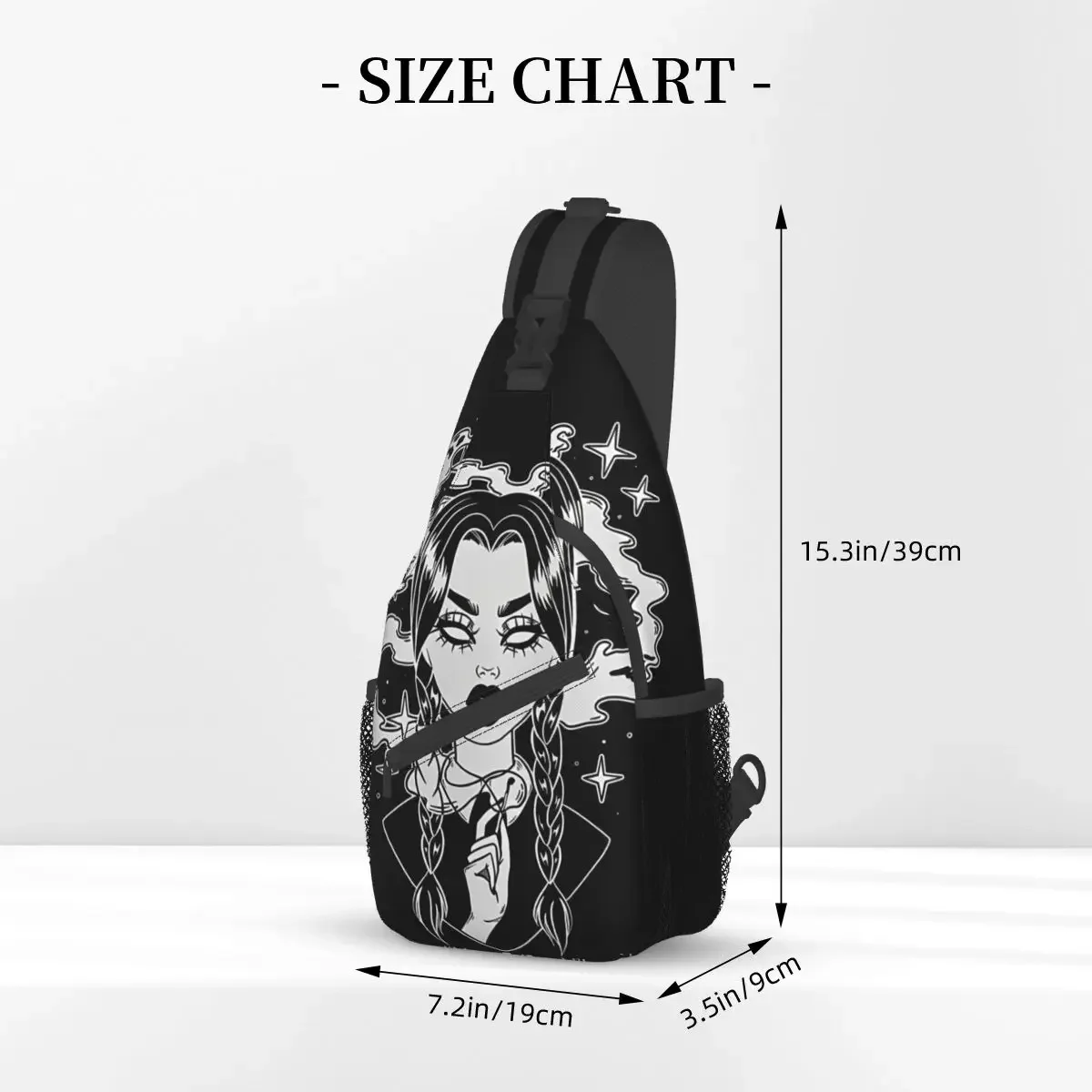 Classic Crossbody Chest Bags Wednesday TV Series Pockets Travel Pack Messenger Sports Teens Shoulder Bag Unisex