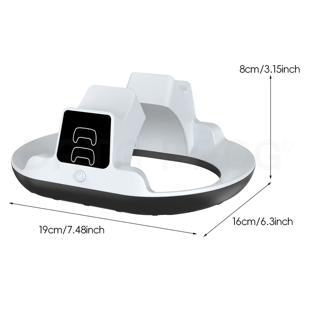 DATA FROG for PS5 Controller Charging Station, Accessory Kit Compatible with PlayStation 5 DualSense, LED Display, RGB Gift view 2
