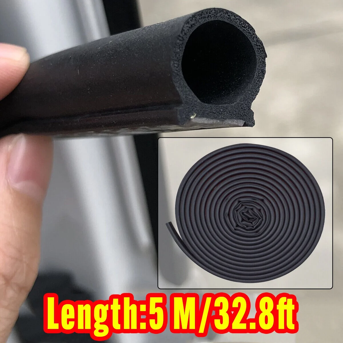 5M D-Shaped Rubber Car Door Seal Strip For Volkswagen Transporter T4 T5 T5.1 T6/Caravelle/Multivan Car Accessories