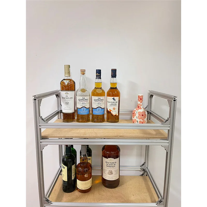 

Nordic three-layer small apartment mobile storage rack Internet celebrity creative trolley rack Floor multi-layer storage rack